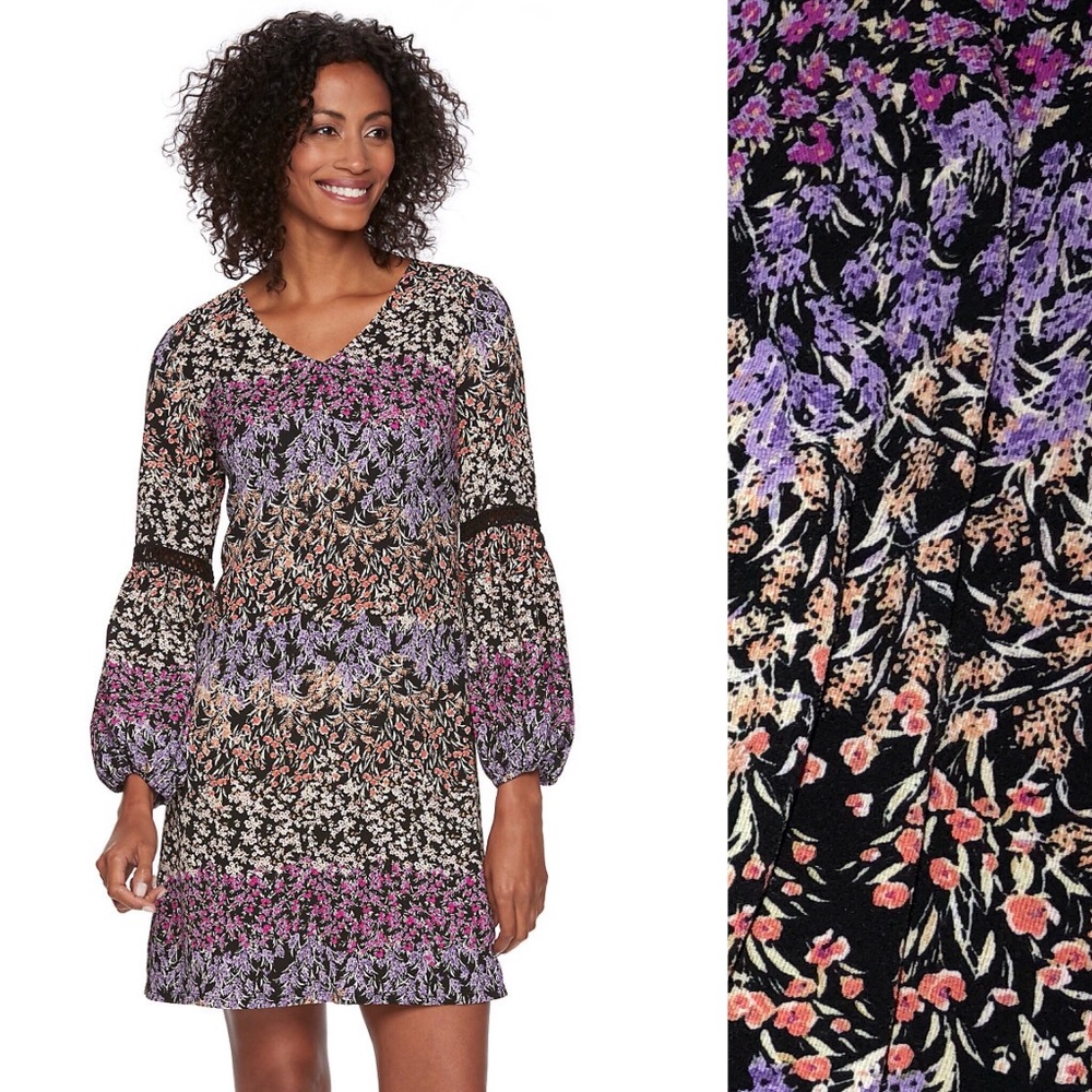 MSK floral Boho dress, SZ S